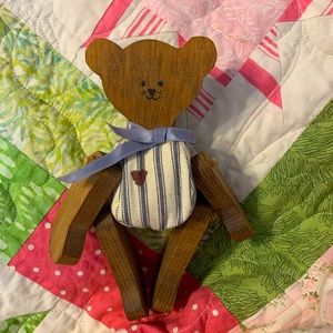 Vintage Wooden Bear Toy